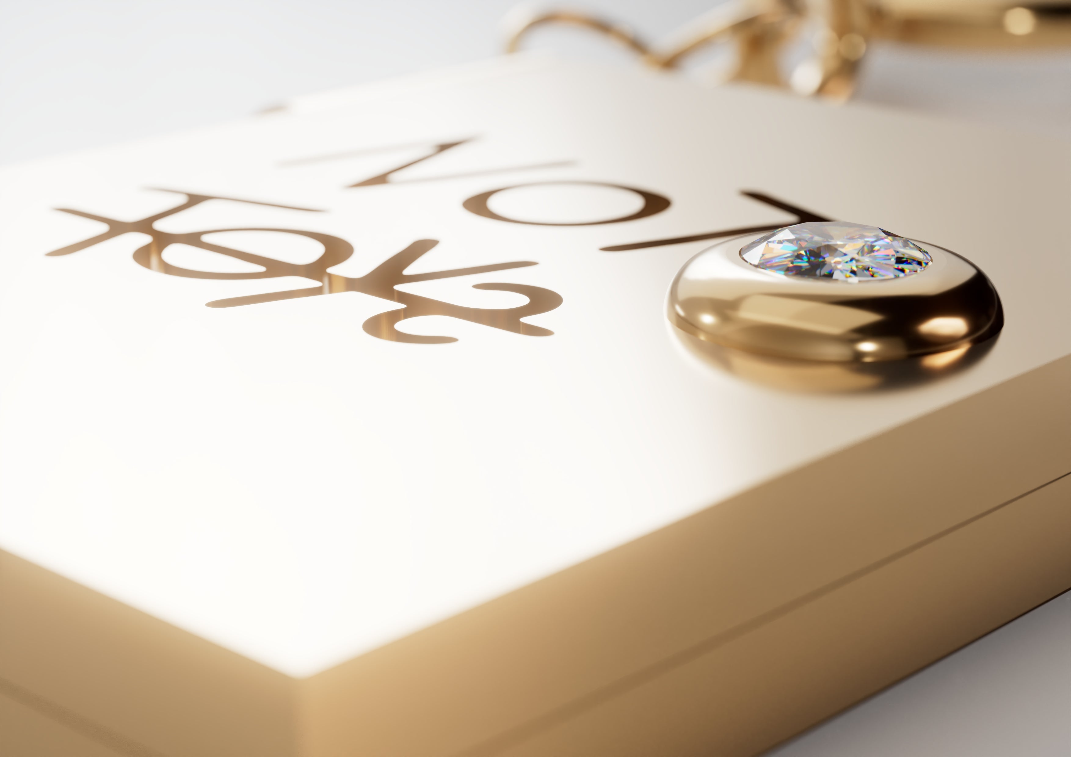 18K Gold Not Toys Book with Diamond