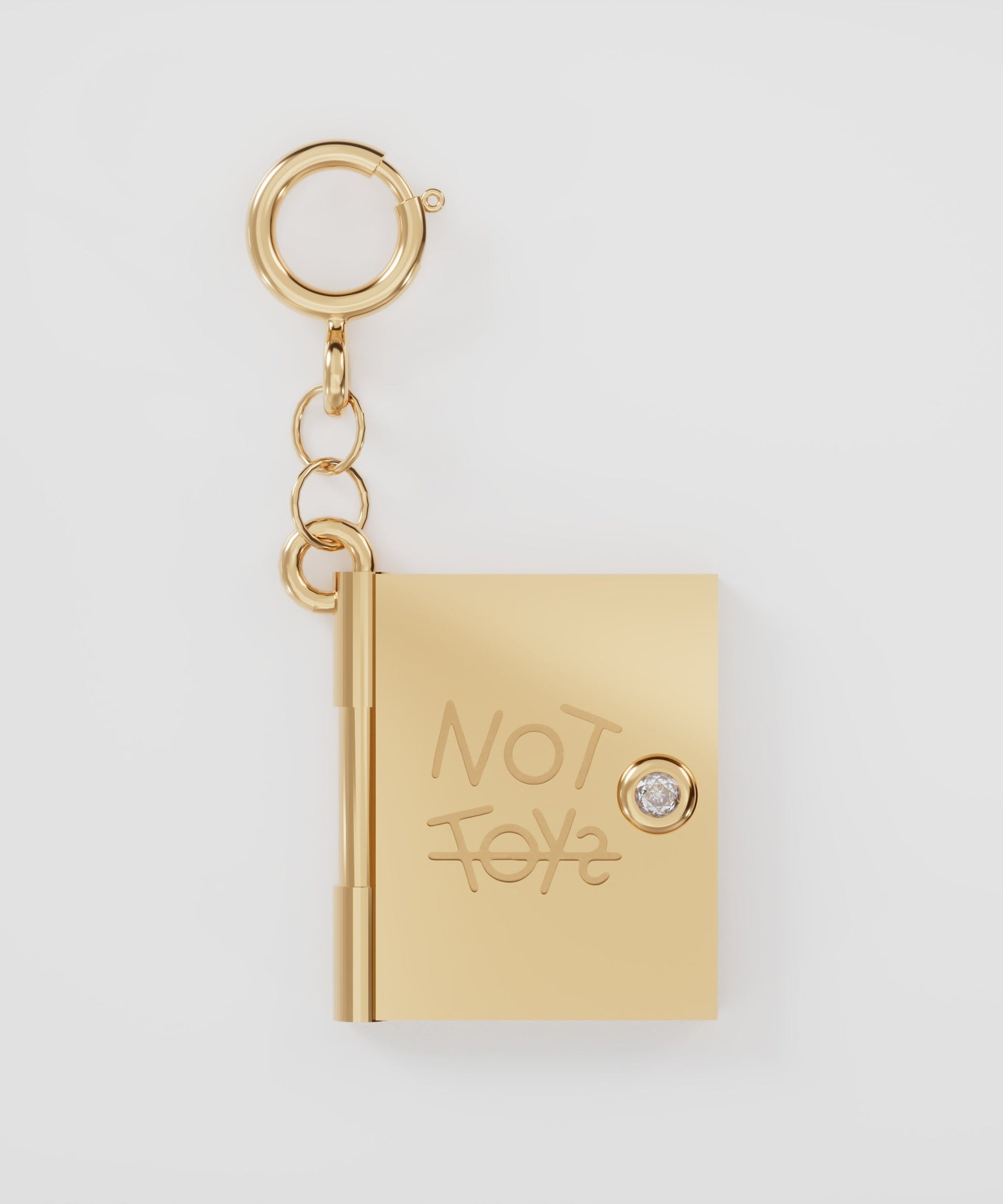 18K Gold Not Toys Book with Diamond