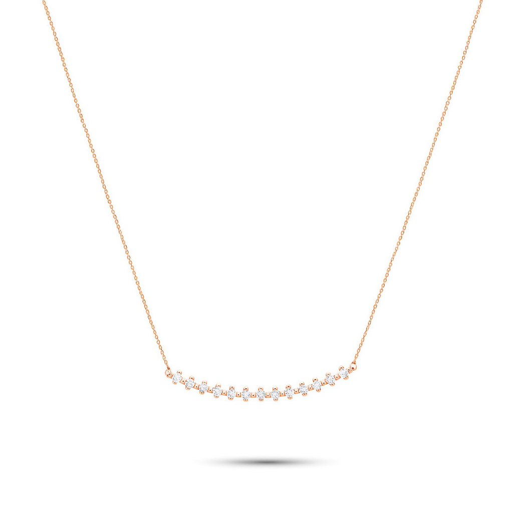 18k Rose gold Diamond Necklaces - S-P580S
