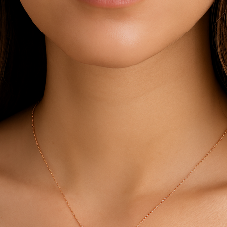 18k Rose gold Diamond Necklaces - S-P580S
