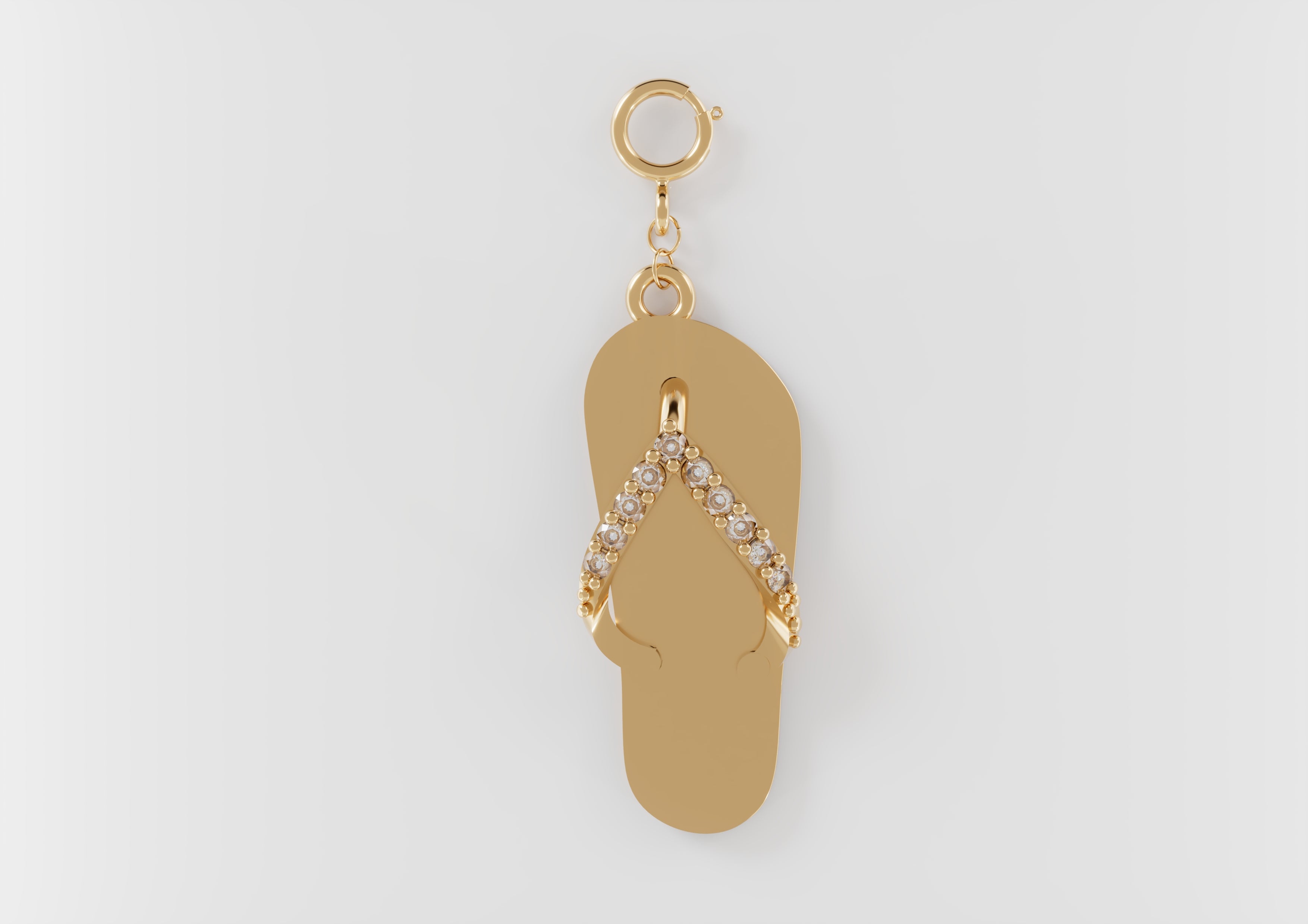 18k Gold Flip-flops with Diamonds - S-P617S