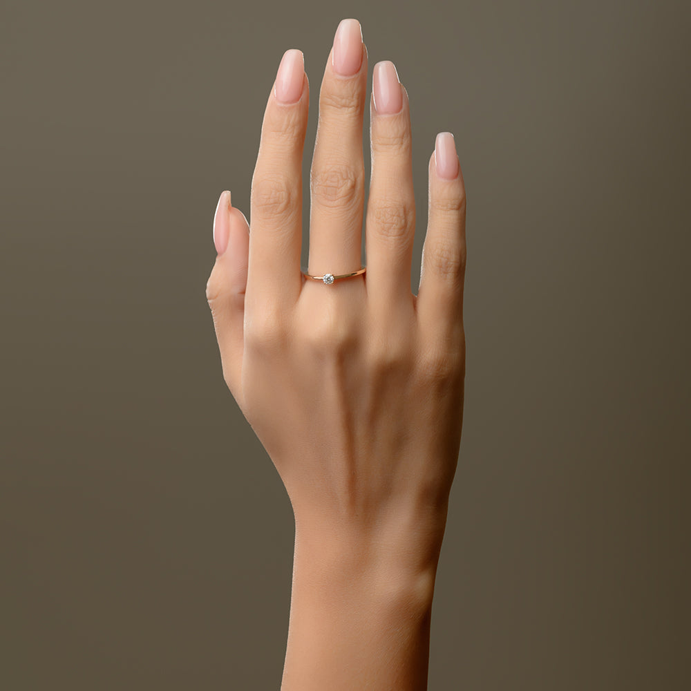 18K Rose Promise Diamond Ring - S-R172X