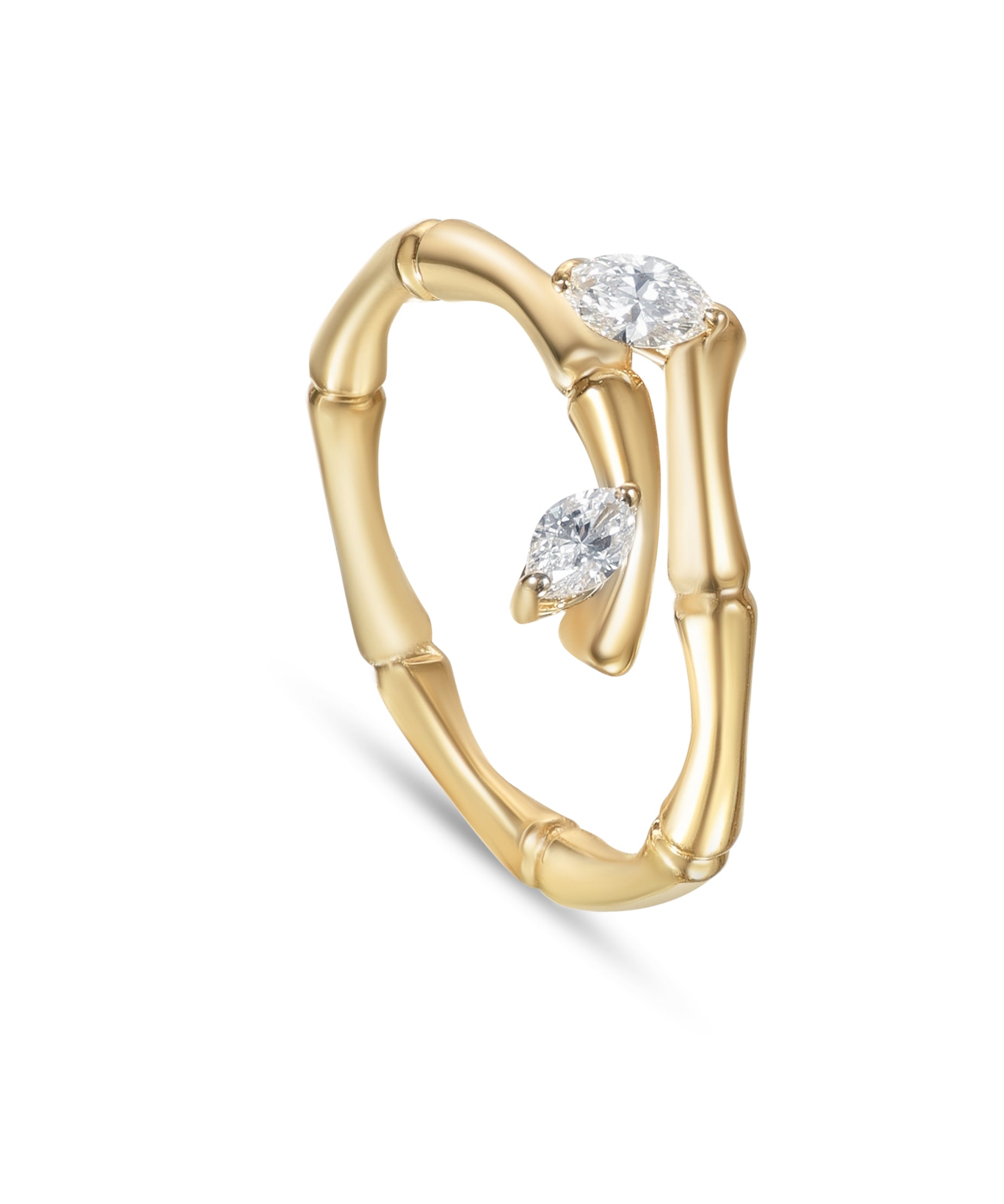 18K Yellow Gold Diamond Ring - S-R320S