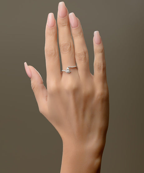 18K White Precious Diamond Ring - S-R346X