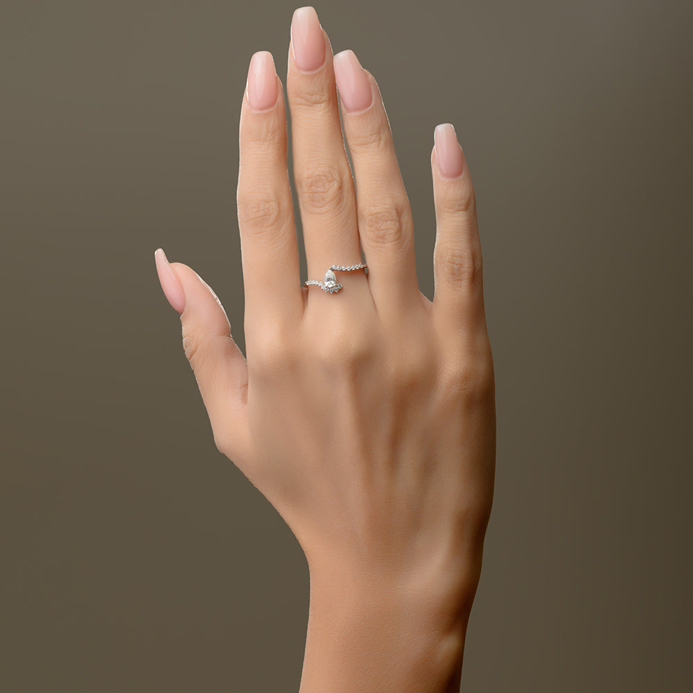 18K White Precious Diamond Ring - S-R346X