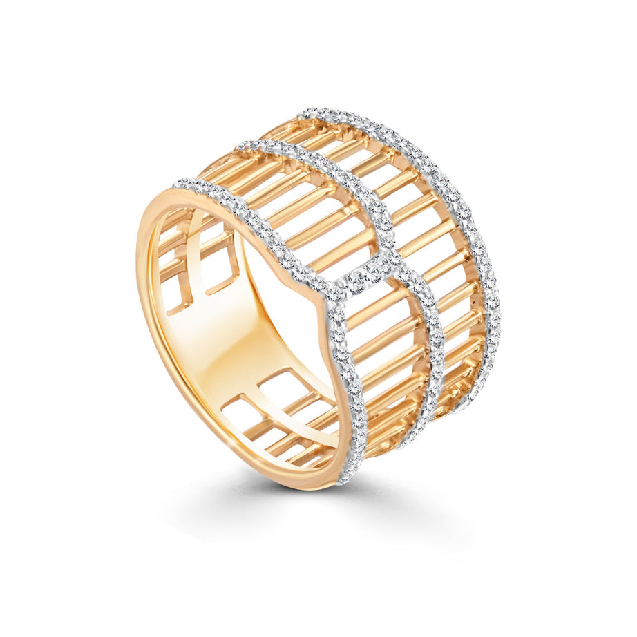 Special offer 18K Yellow gold Diamond Ring - S-R394S