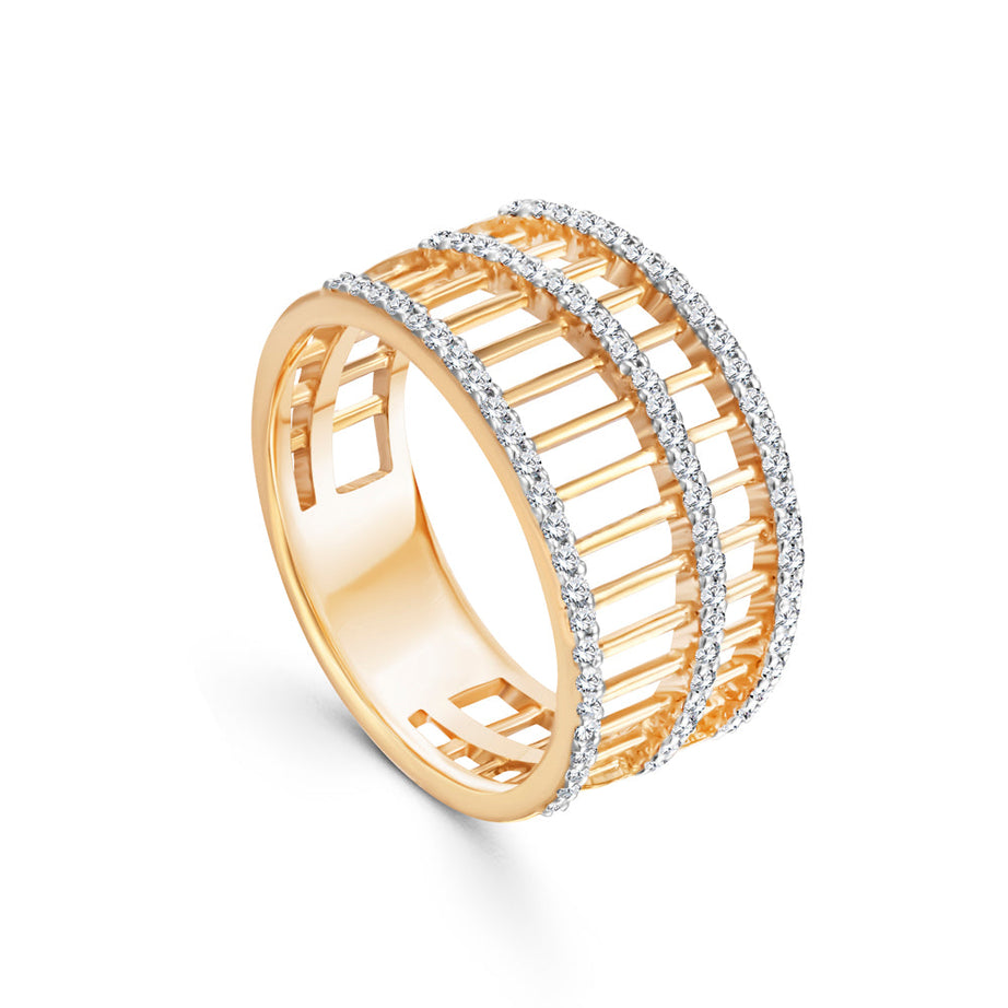 Special offer 18K Yellow gold Diamond Ring - S-R395S