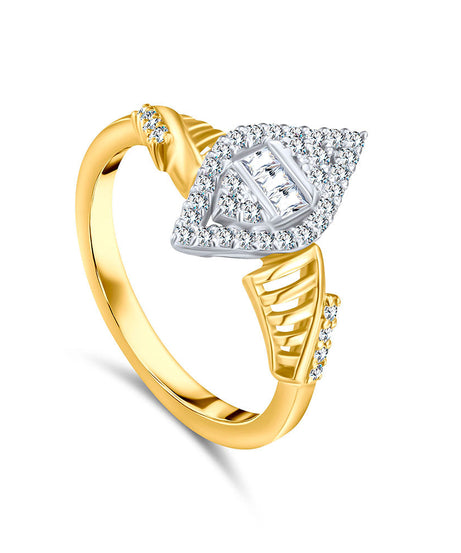 18k Yellow gold Diamond Rings - S-R420S