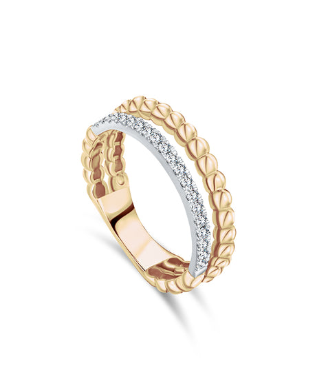 18k Yellow gold Diamond Rings - S-R437s