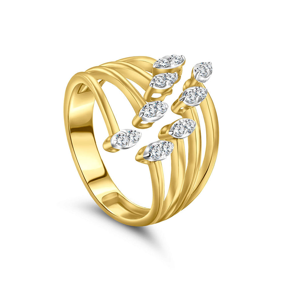 18k Yellow gold Diamond Rings - S-R438S