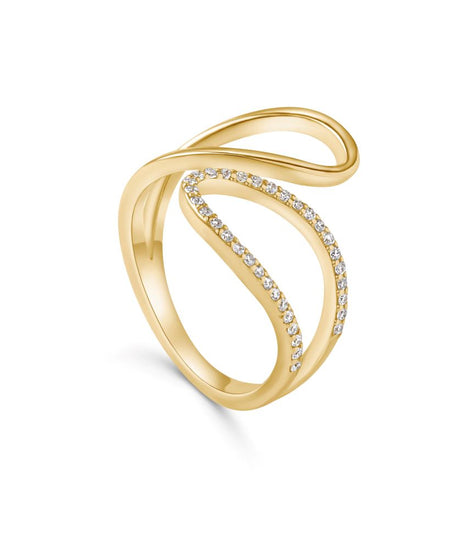18k Yellow Gold Diamond Rings - S-R452S