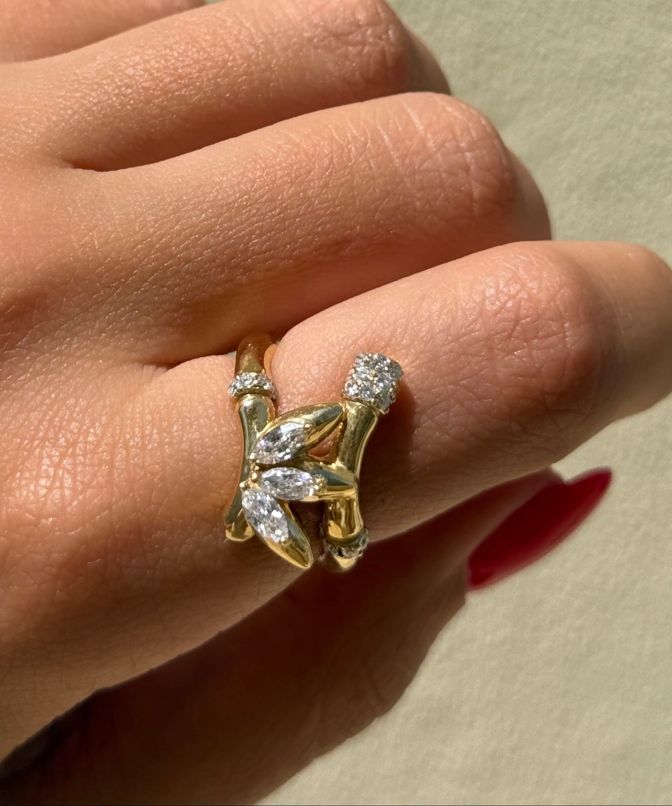 18K Yellow gold Fine Diamond Ring - S-R351X