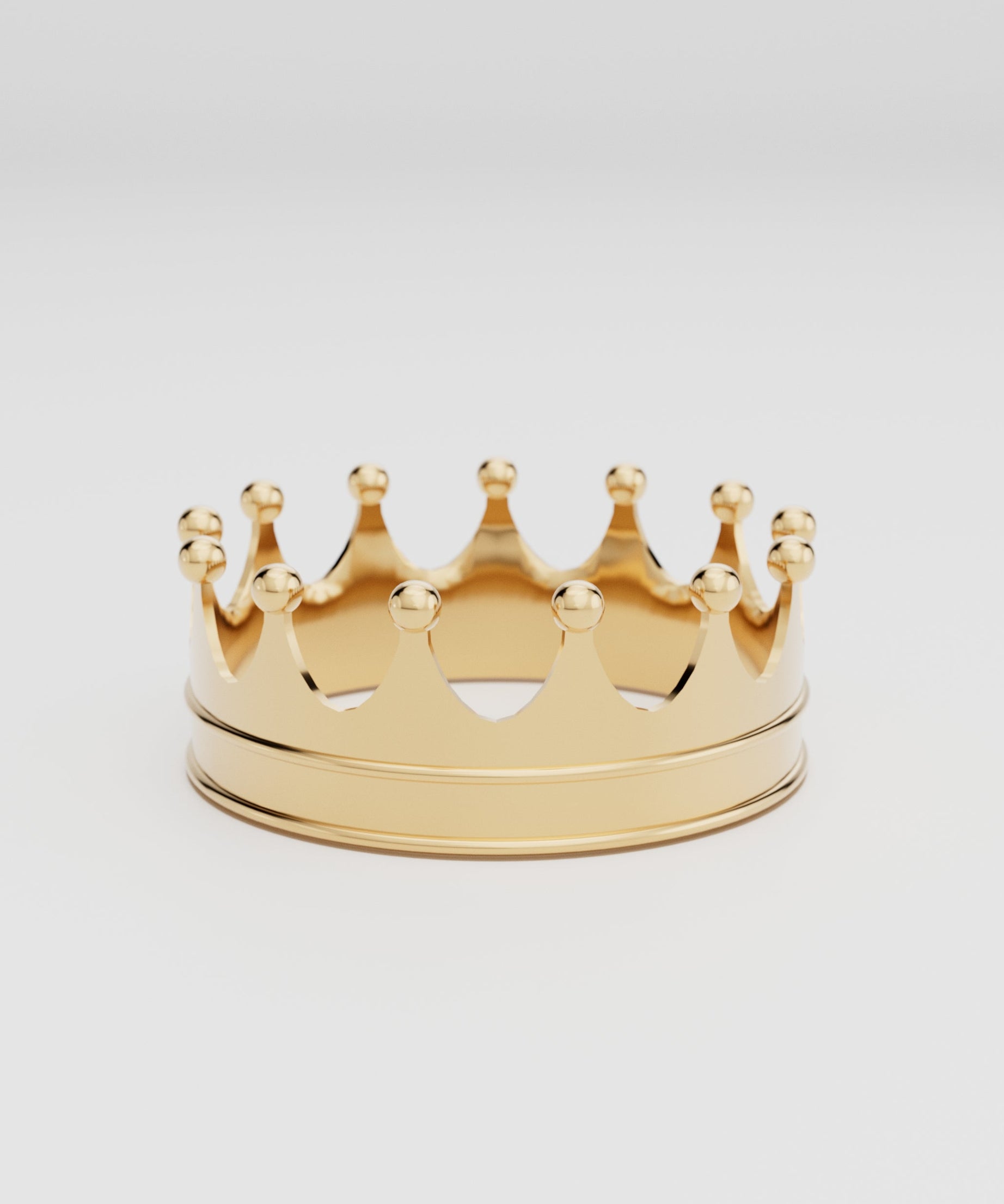 18K Gold Crown Ring