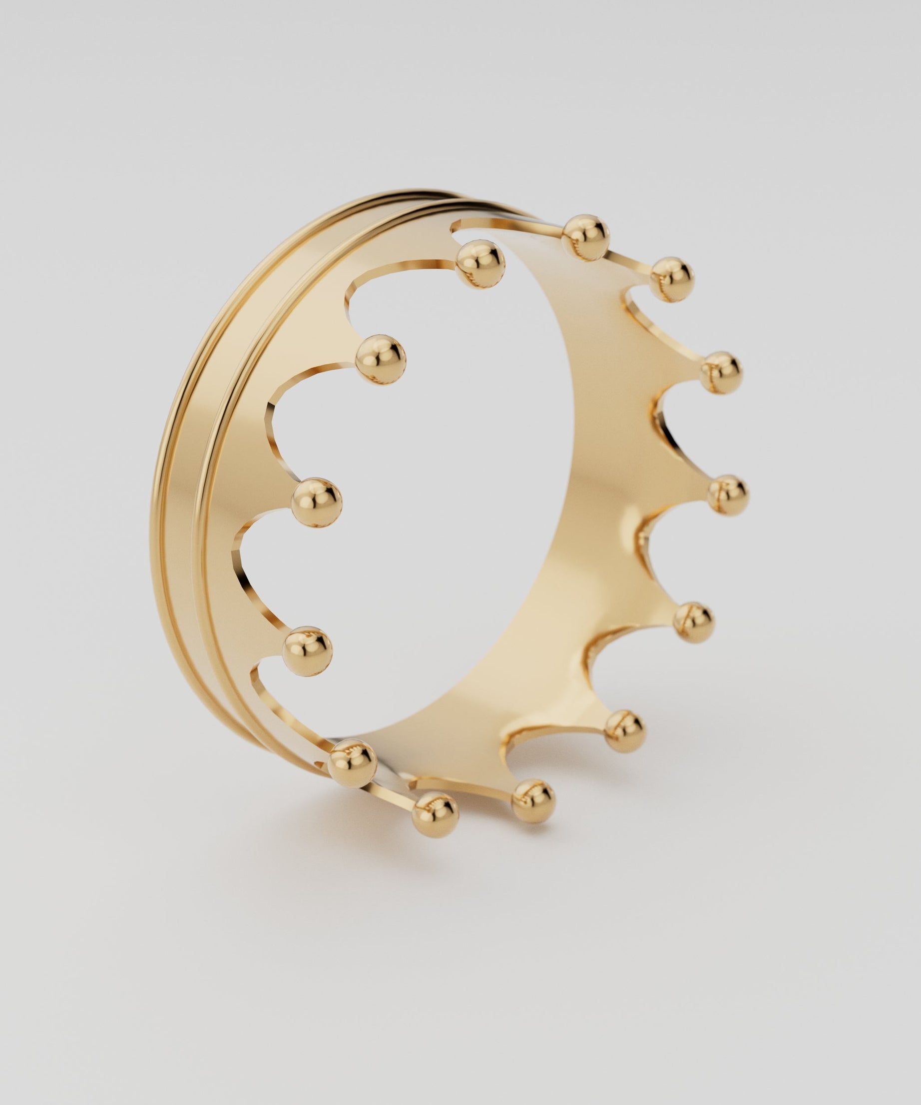 18K Gold Crown Ring