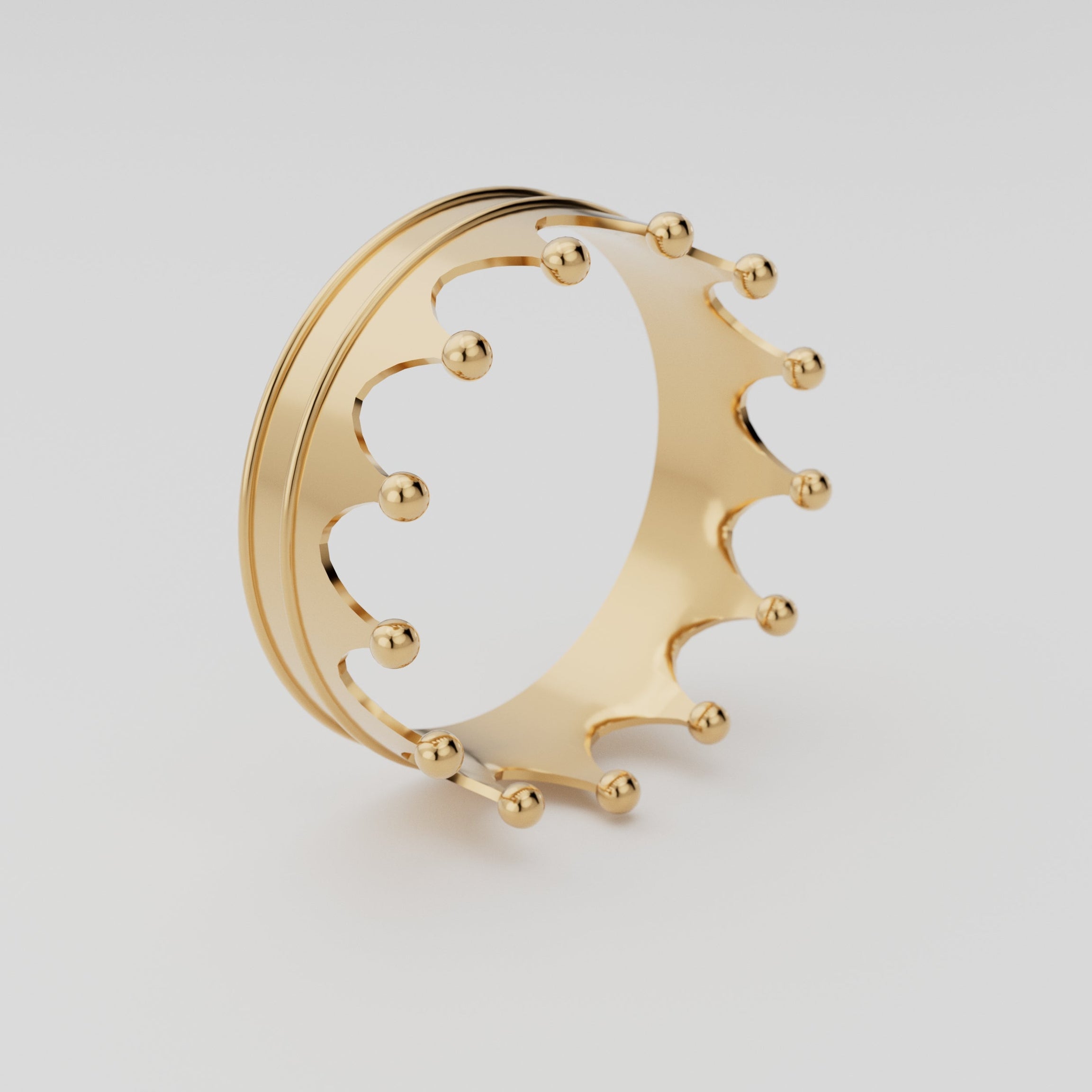 18K Gold Crown Ring