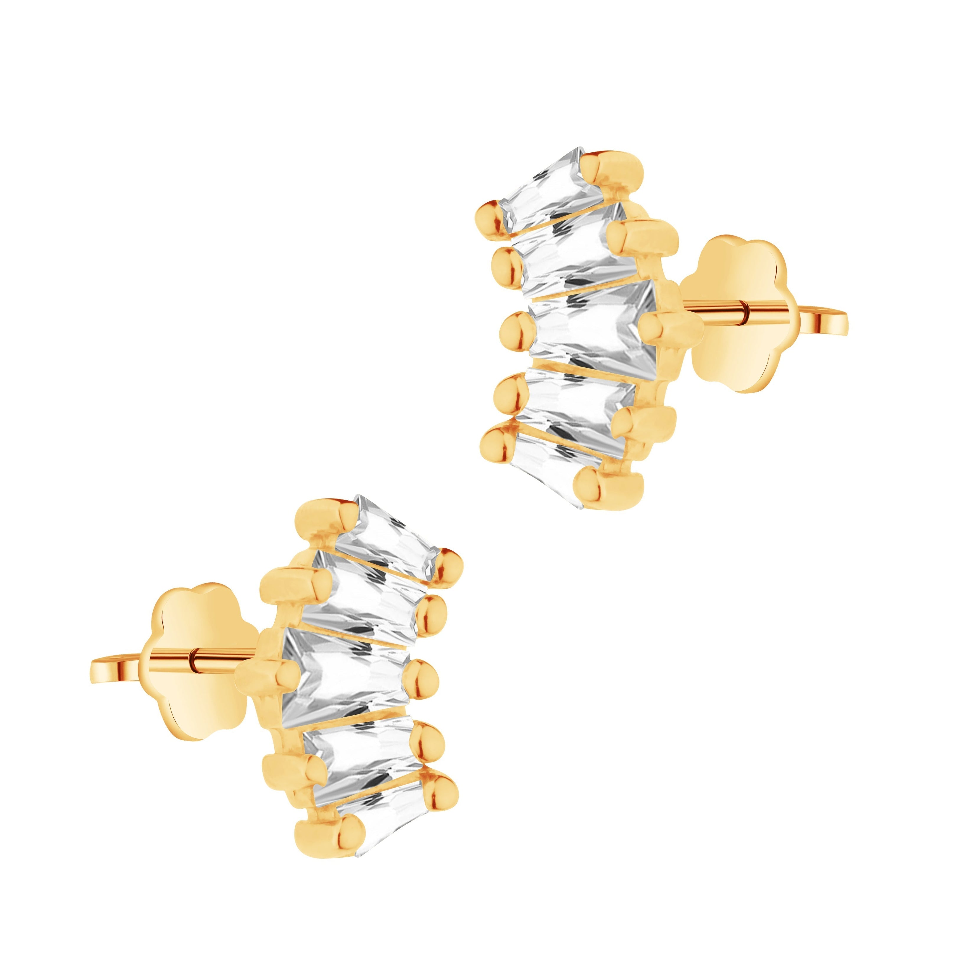 Special offer Precious bar Earring in 18k Yellow gold - S-X016E
