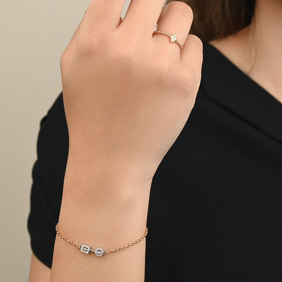Special offer Diamond eye shape 18k Yellow gold ring - SIR1188