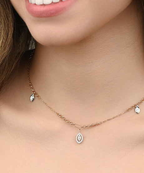 A Beautiful Diamond Necklace in 18k Rose gold - S-X076N