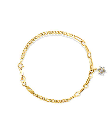 18K Yellow Gold Diamond Bracelet - S-X124B