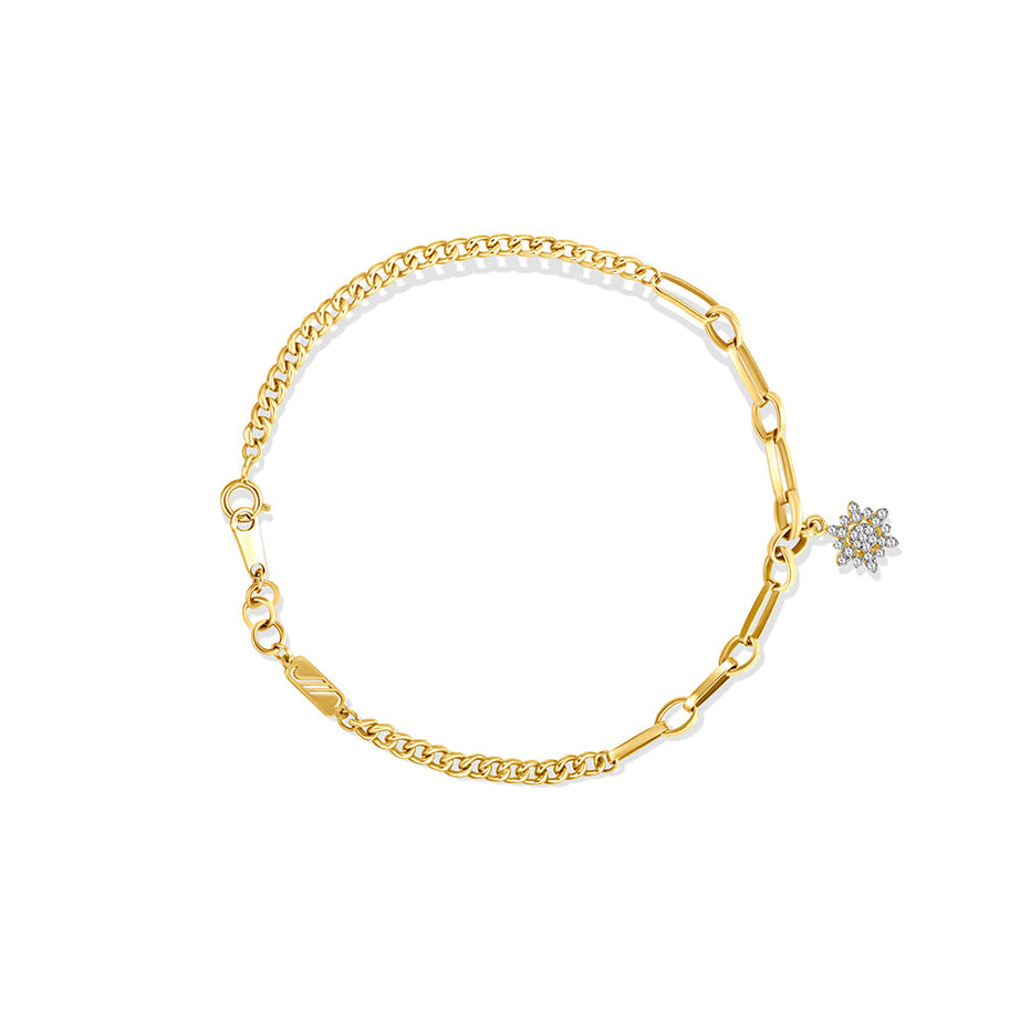 18K Yellow Gold Diamond Bracelet - S-X124B