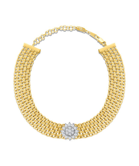 Magnificent Central Diamond Bracelet in Yellow gold - S-X130B