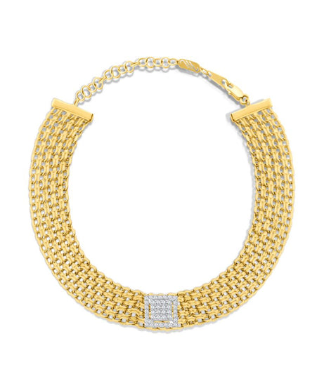Magnificent Central Diamond Bracelet in Yellow gold - S-X131B