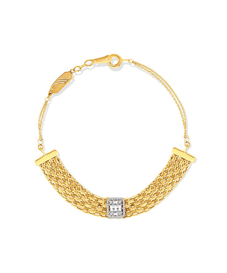 18K Yellow Gold Diamond Bracelet - S-X133B