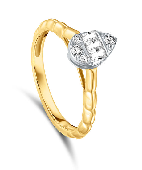18K Yellow Gold Diamond Ring - S-X149R