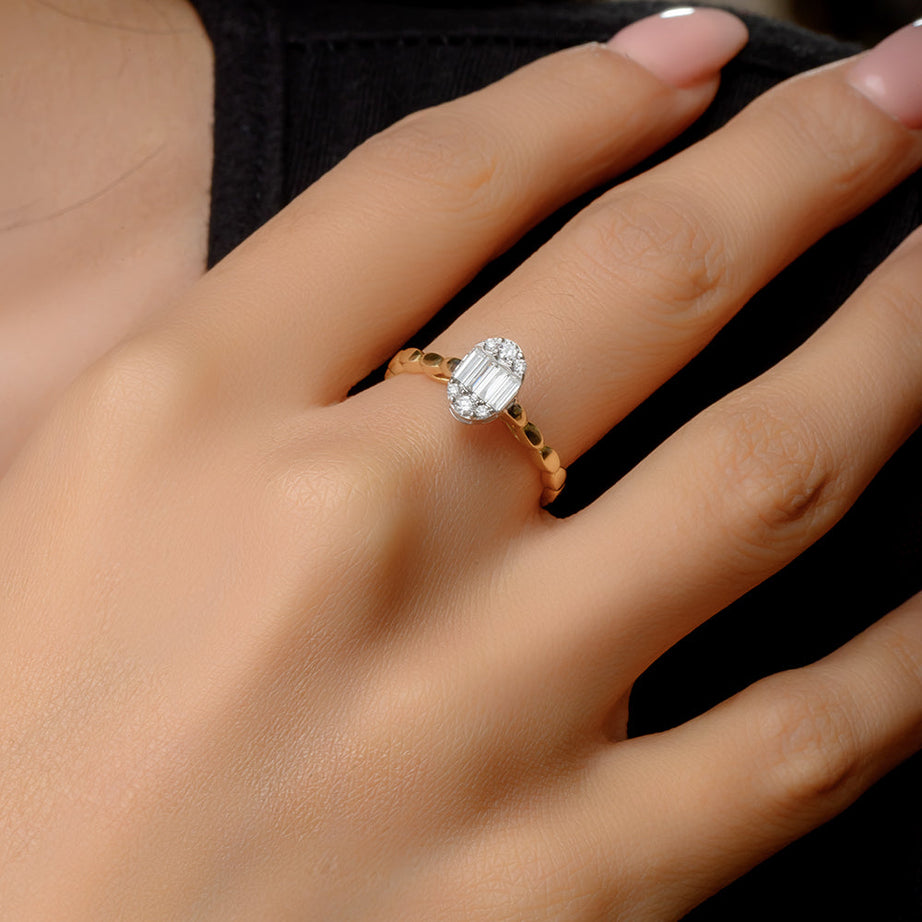 Special offer 18K Rose Precious Diamond Ring - S-X150R