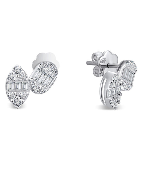 18K White gold Diamond Earring - S-X162E