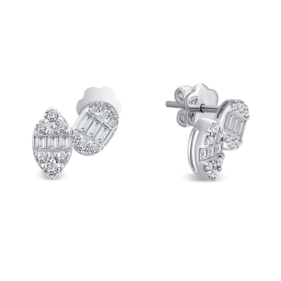 Special offer 18K White gold Diamond Earring - S-X162E