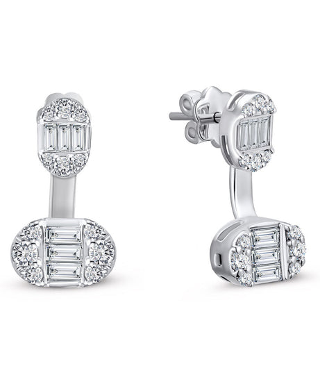 18K White gold Diamond Earring - S-X169E
