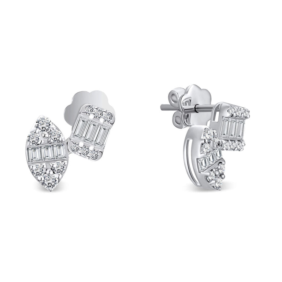 Special offer 18K White gold Diamond Earring - S-X172E