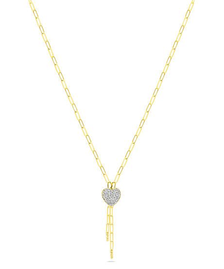 Diamond necklace with a heart-shaped pendant