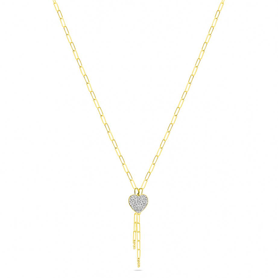 Diamond necklace with a heart-shaped pendant