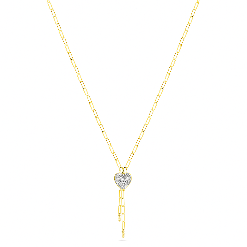 Diamond necklace with a heart-shaped pendant