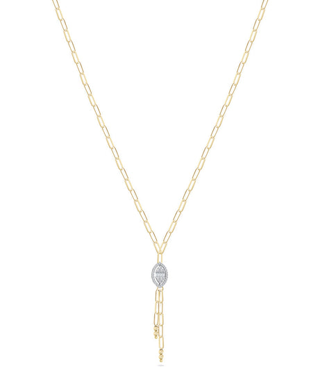 18K Yellow Gold Diamond Necklace - S-X178P