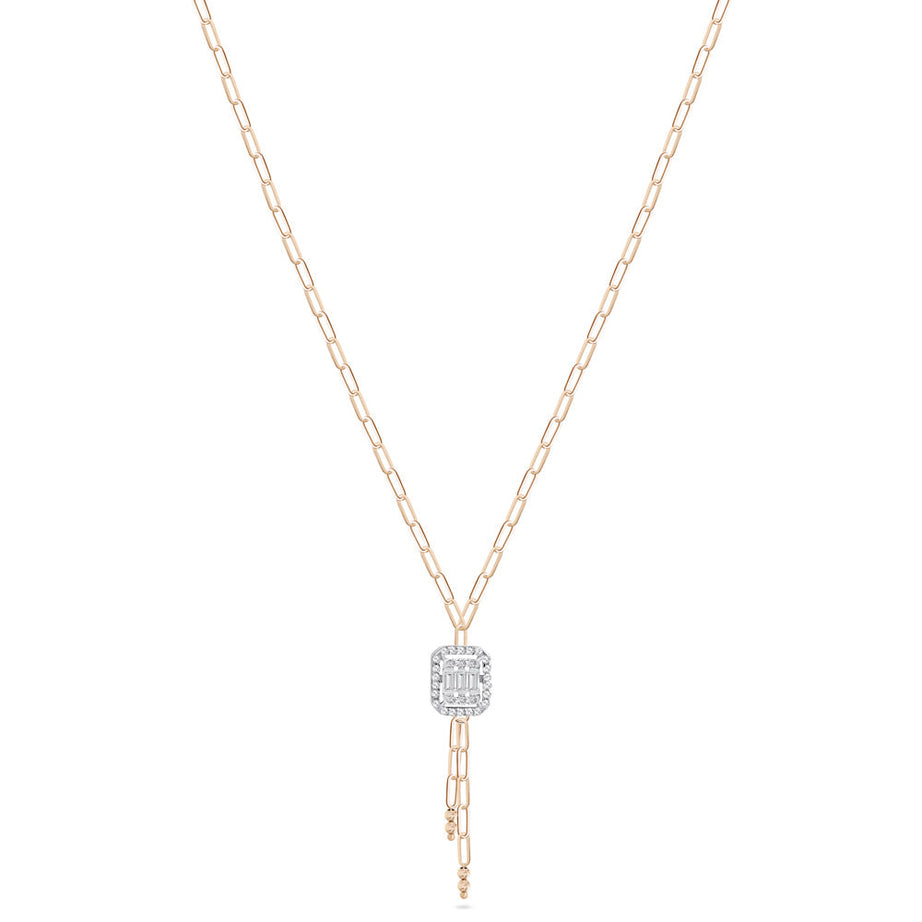 18K Yellow Gold Diamond Necklace - S-X179P