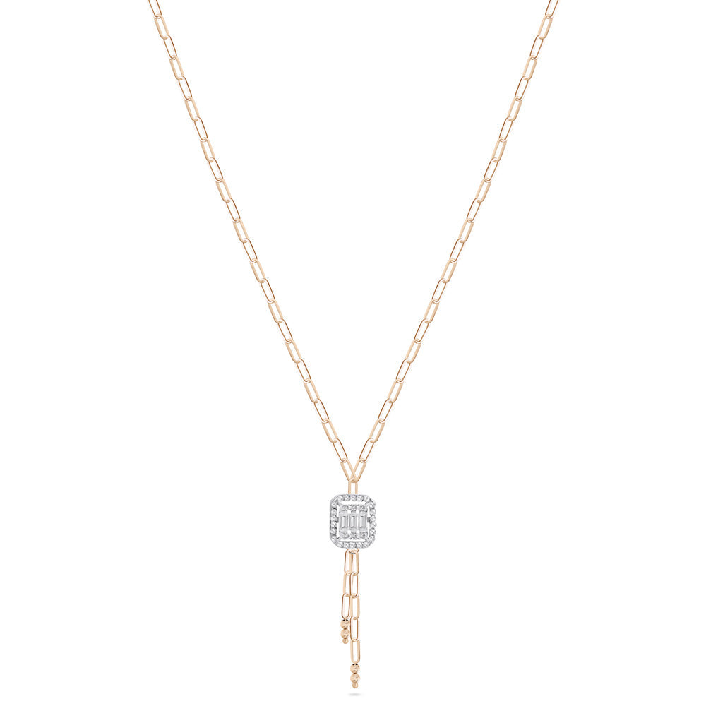 18K Yellow Gold Diamond Necklace - S-X179P