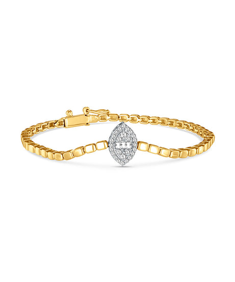 18K Yellow Gold Diamond Bracelet - S-X193B