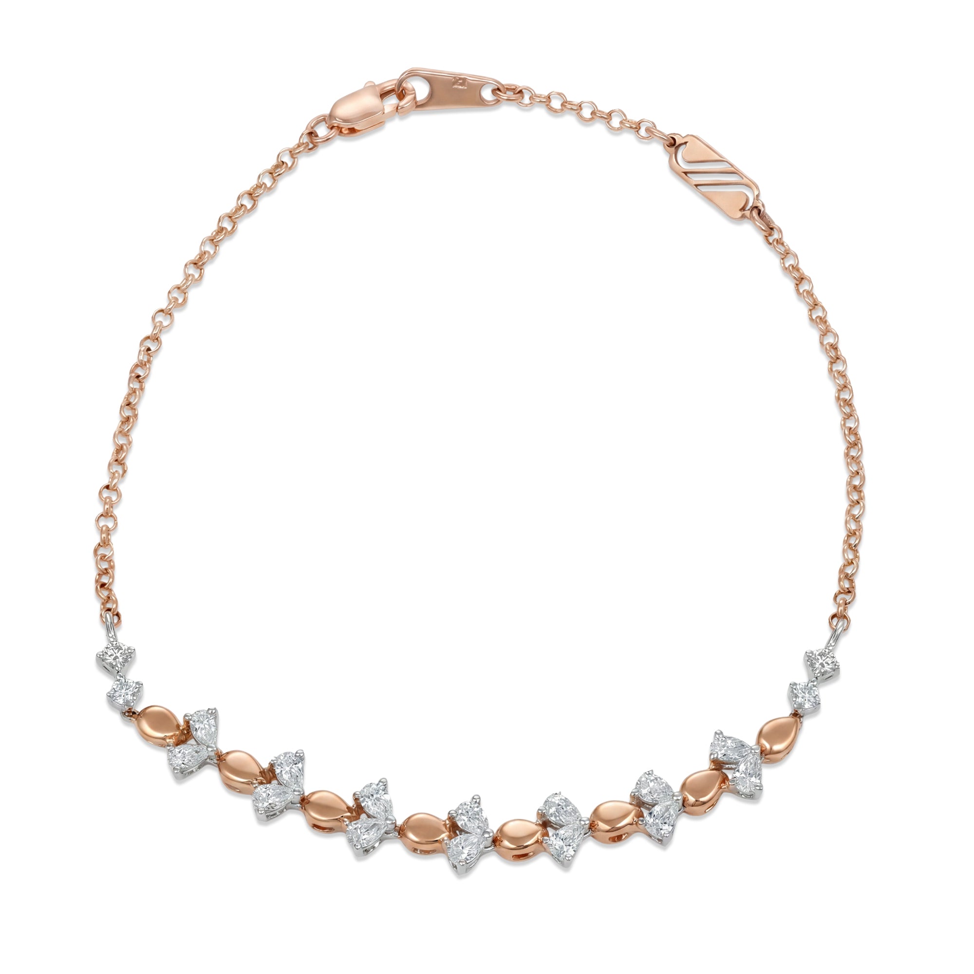 18k Rose Gold Grace Bracelet with Diamonds - S-X309B