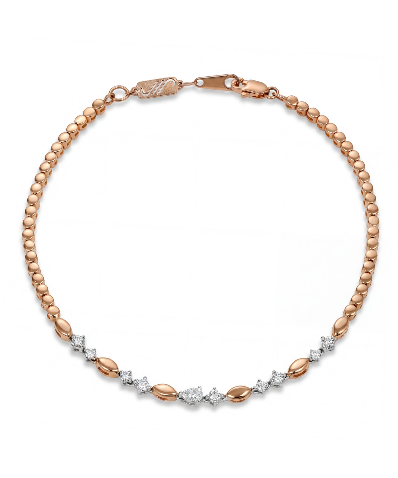 18k Rose Gold Grace Bracelet Adorned with Diamonds - S-X310B