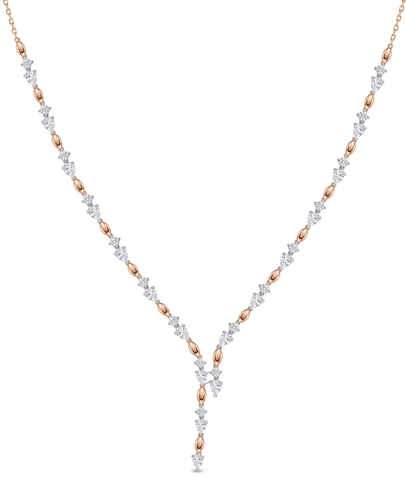 18k Rose Gold Grace Asymmetrical Y-Necklace - S-X313N