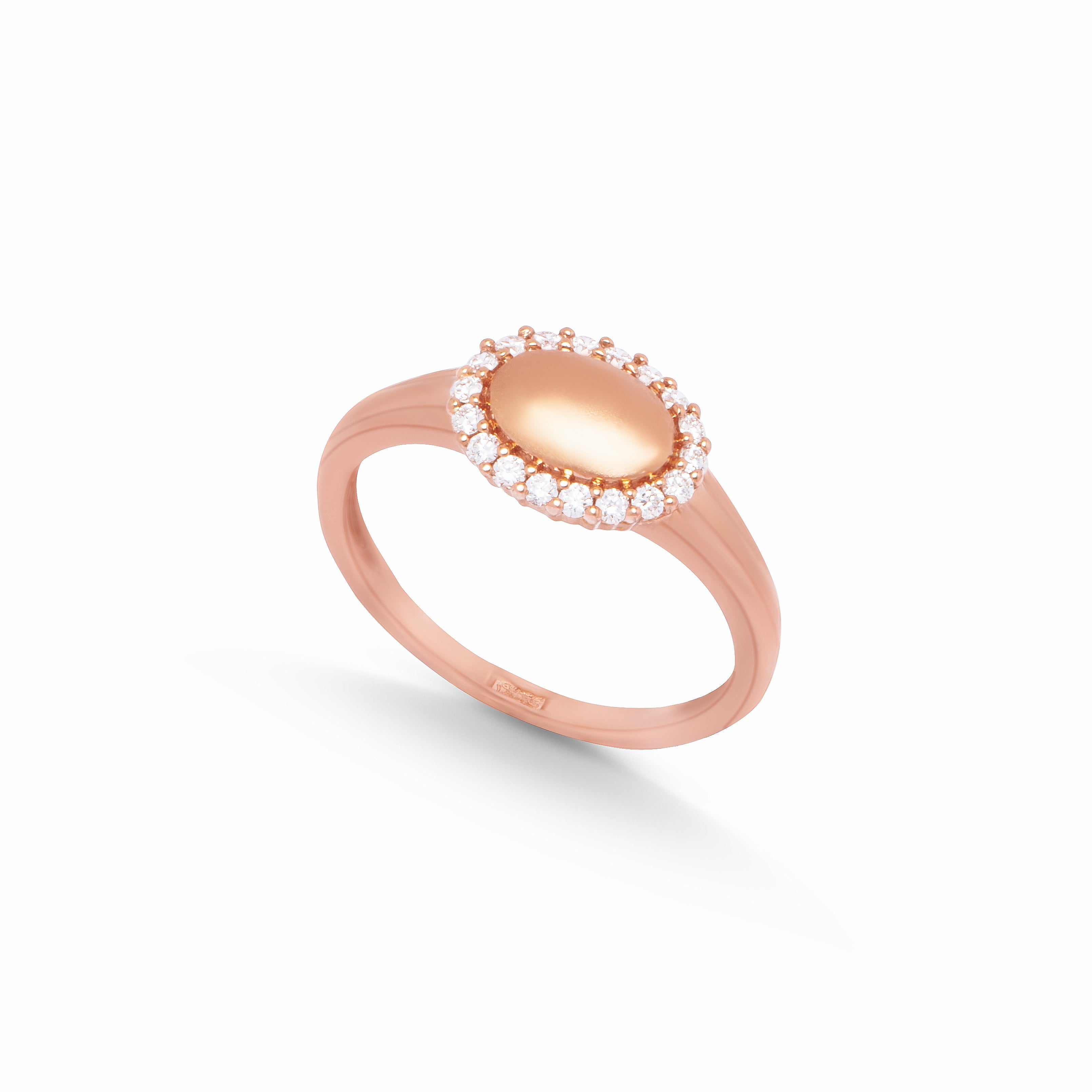 Precious Diamond Ring in Rose 18K Gold - R32495