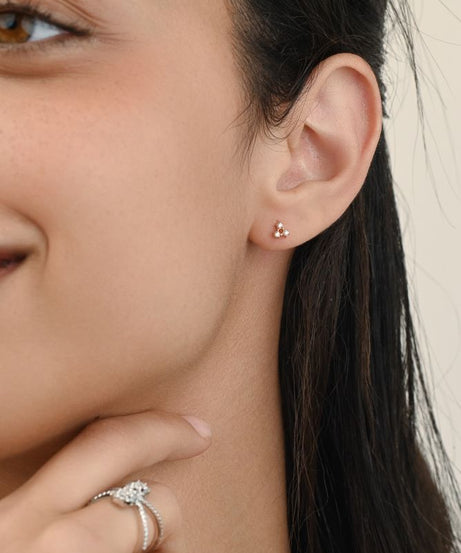 Diamond Stud in 18K Yellow Gold - SIR1297
