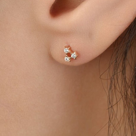 Diamond Stud in 18K Yellow Gold - SIR1297