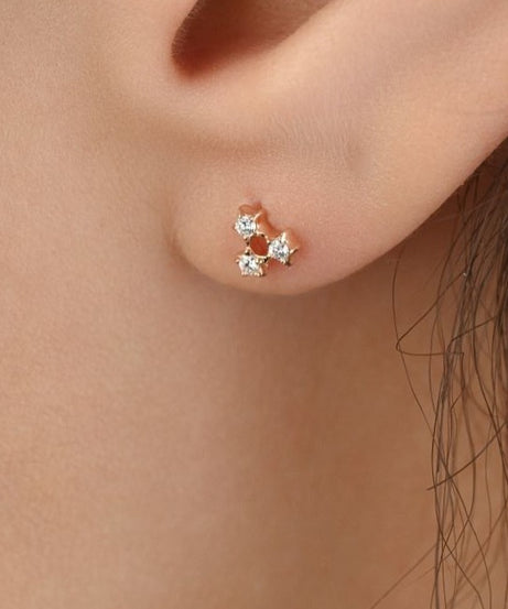 Diamond Stud in 18K Yellow Gold - SIR1297