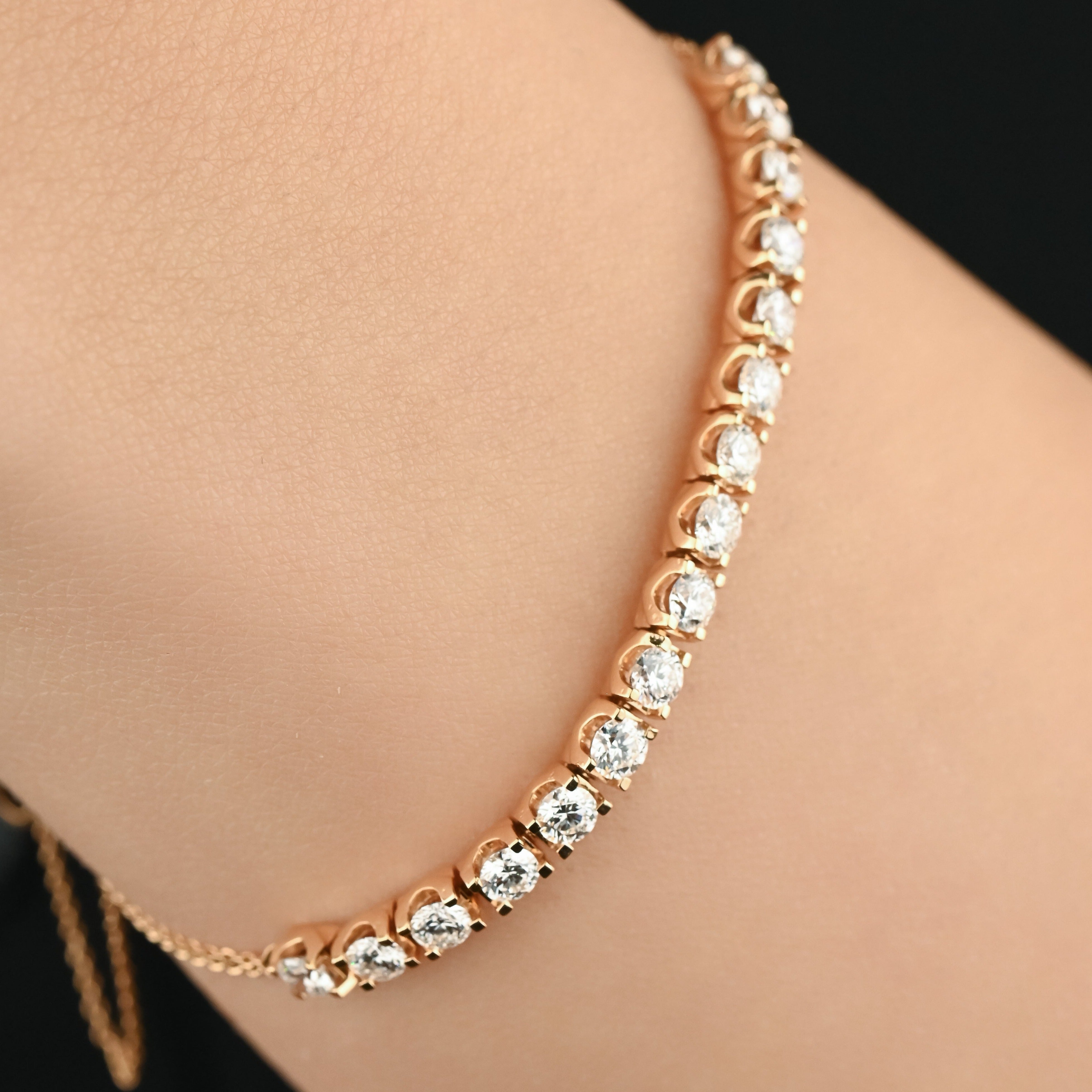 The Precious Half Tennis Diamond Bracelet in 18k Rose gold - SIR1541