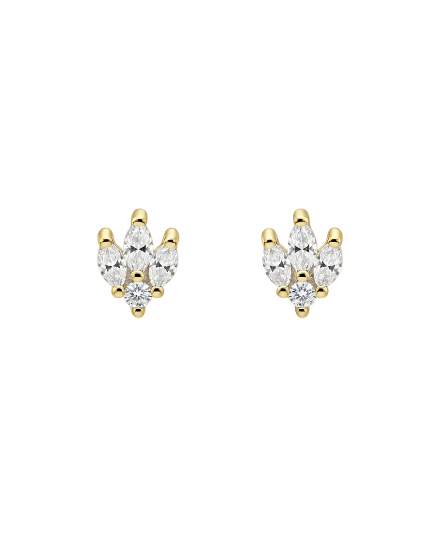 Sparkling Hoof Stud in 18k Yellow gold - S-X013E