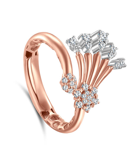 18k Rose gold Diamond Rings - S-H060RS